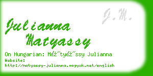 julianna matyassy business card